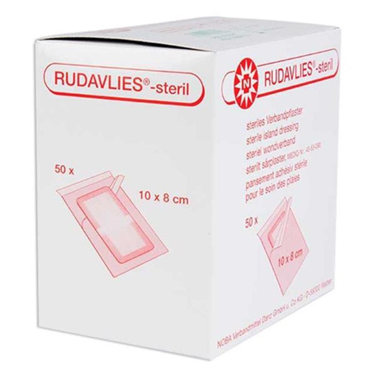 NOBA Rudavlies sterile Wundpflaster 50 Stück