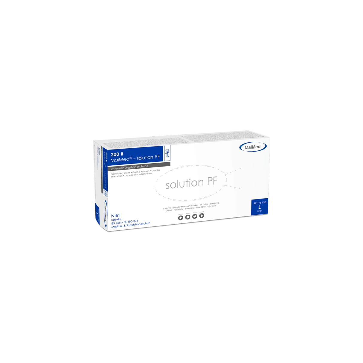 MaiMed Solution Nitril Handschuhe puderfrei blau 200 Stück