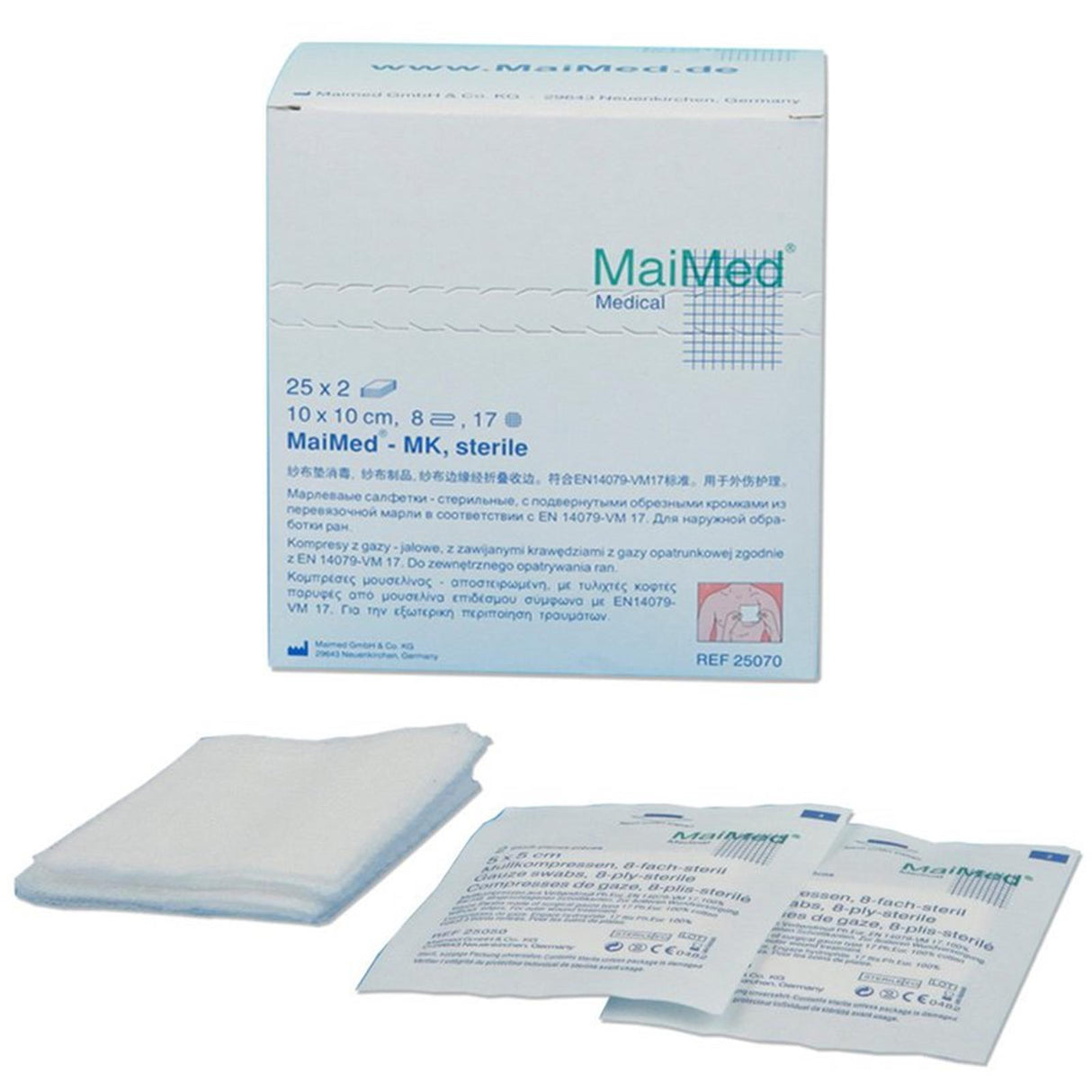 MaiMed Mullkompressen steril 8- lagig 25x2 Stück