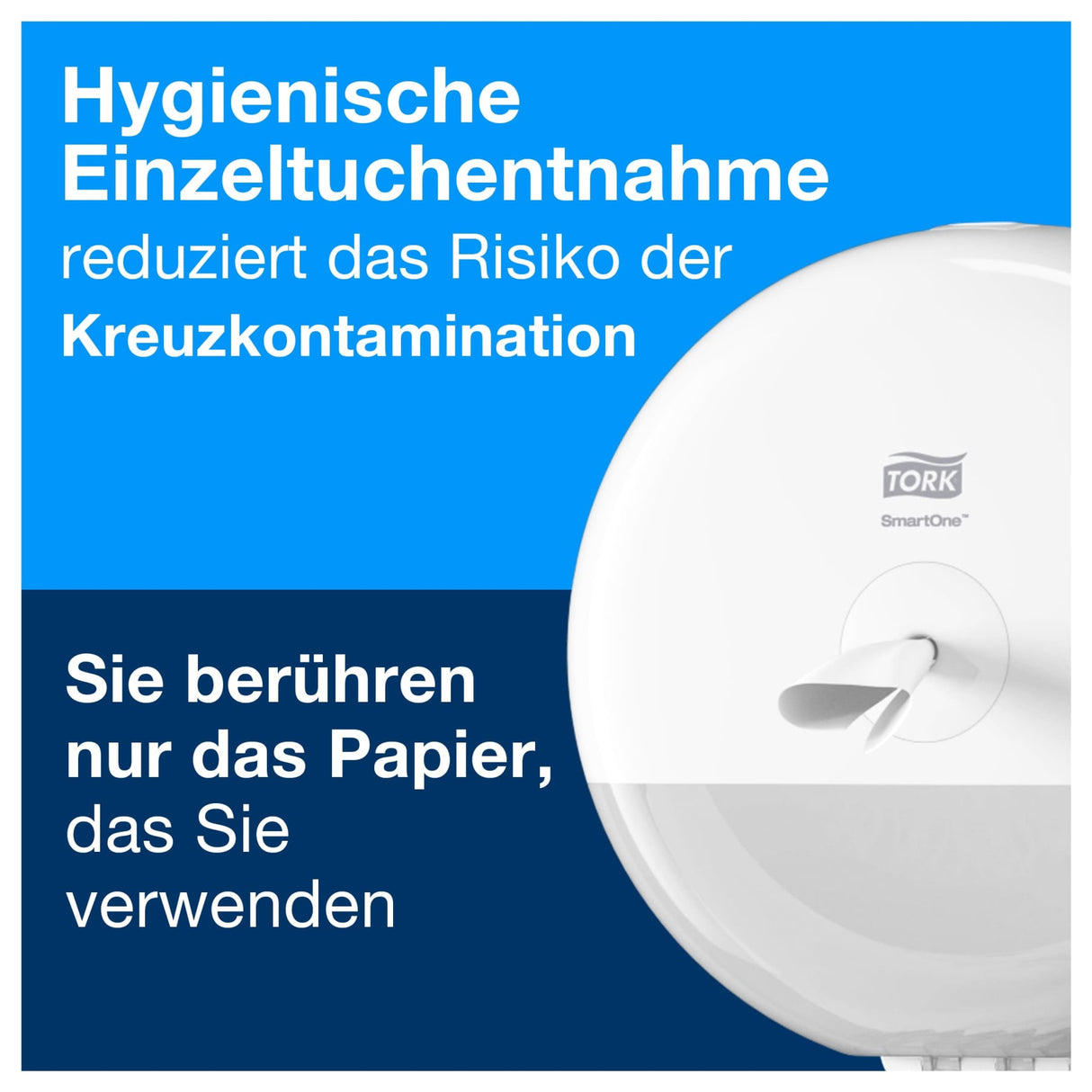 Tork SmartOne Toilettenpapierspender T8, robust mit Diebstahlschutz und Einzelblattausgabe – Ansicht 4