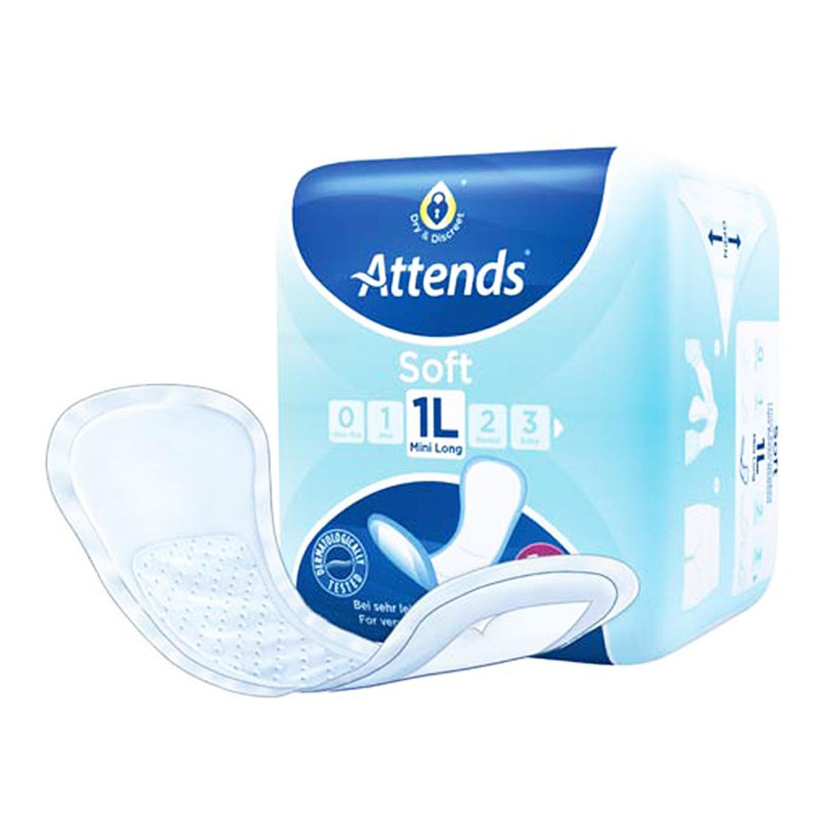 Attends saugende Inkontinenzvorlage soft 1 mini long 12 x 16 Stk.