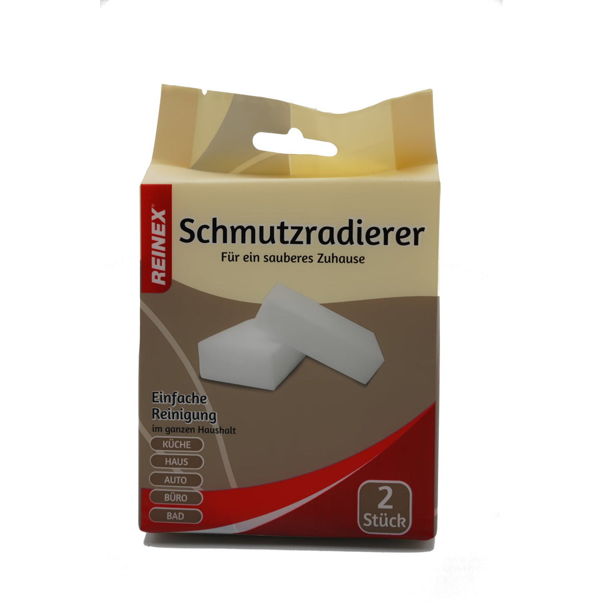 Reinex Schmutzradierschwamm, 2-teilig – entfernt Schmutz ganz ohne Chemie