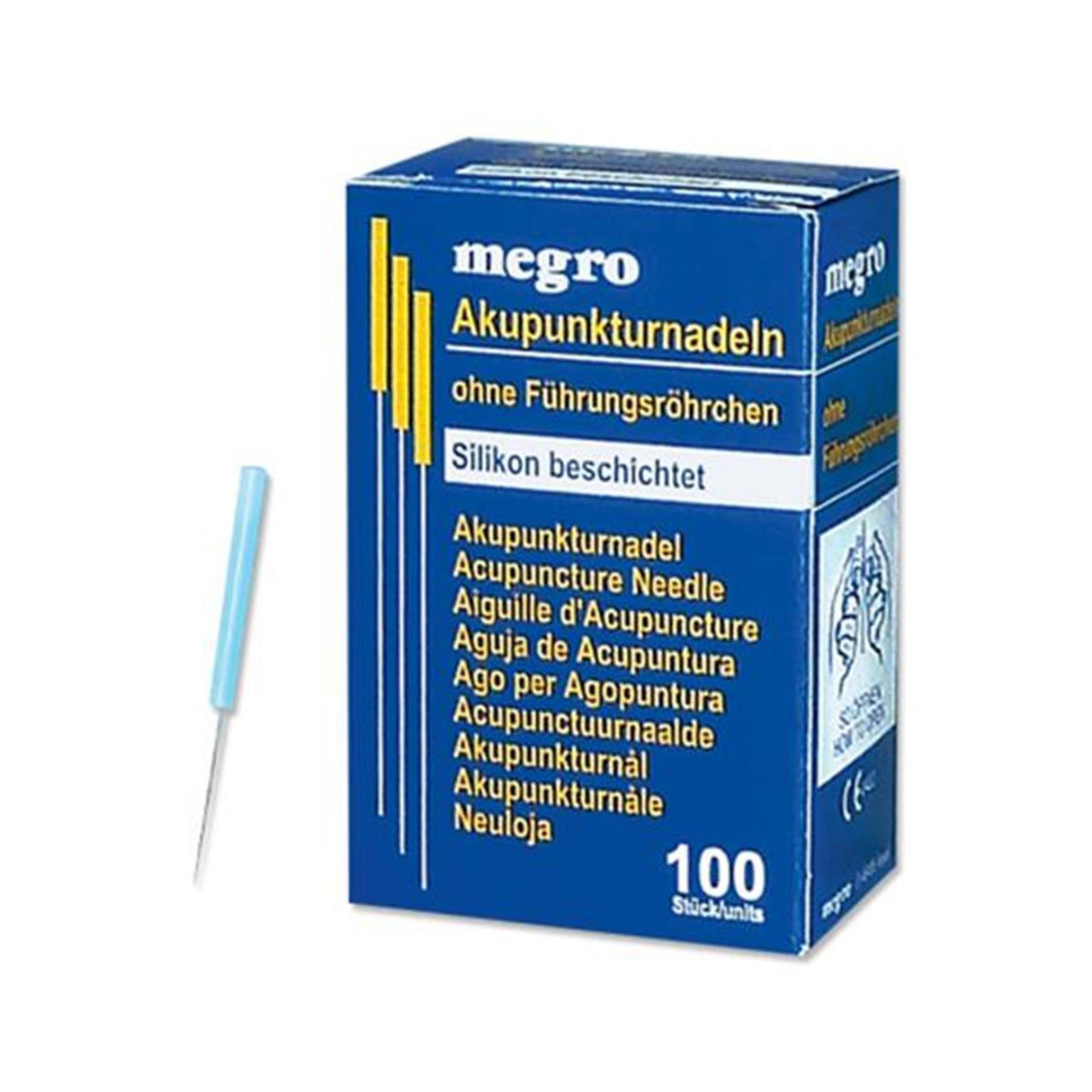 megro Akupunkturnadeln mit Plastikgriff 100 Stück