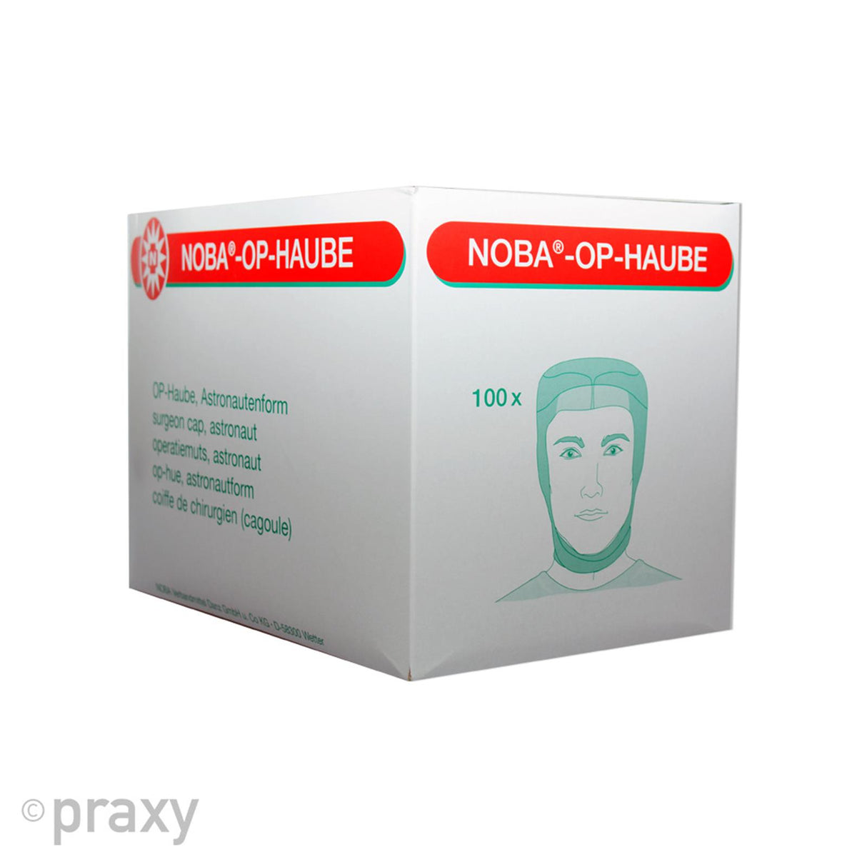 NOBA OP-Hauben Schwesternhaube Astronautenform grün 100 Stück