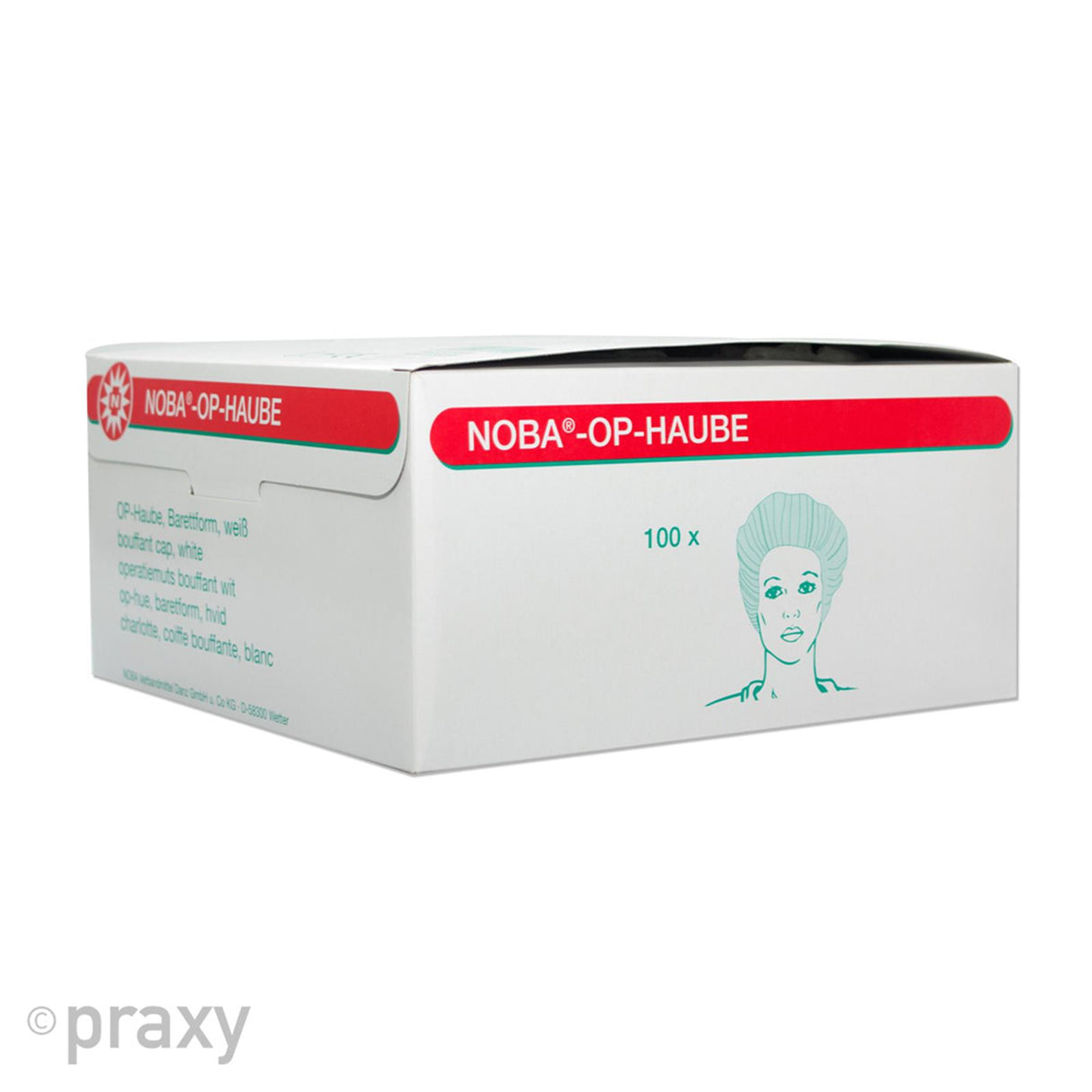 NOBA OP-Hauben Barettform 100 Stück