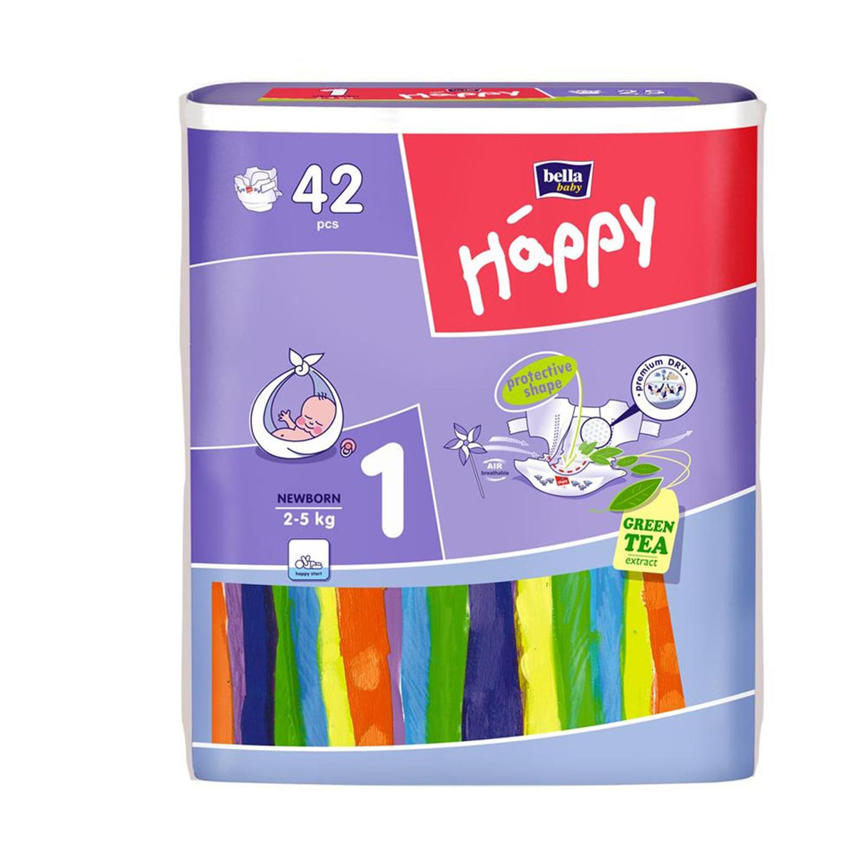 TZMO Bella Happy Babywindeln New Born 2-5 Kg 42 Stück