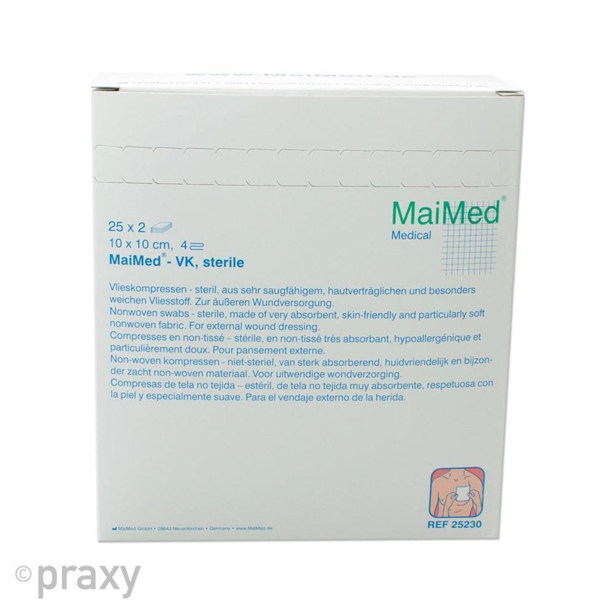 MaiMed Vlieskompressen steril 4-lagig 50 Stück