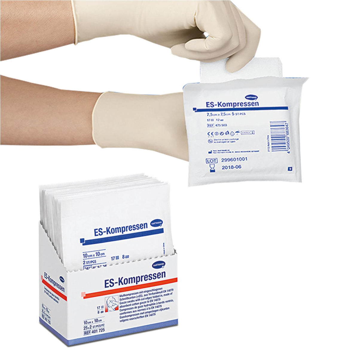 Hartmann ES-Kompressen steril 12- lagig 20 x 5 Stück