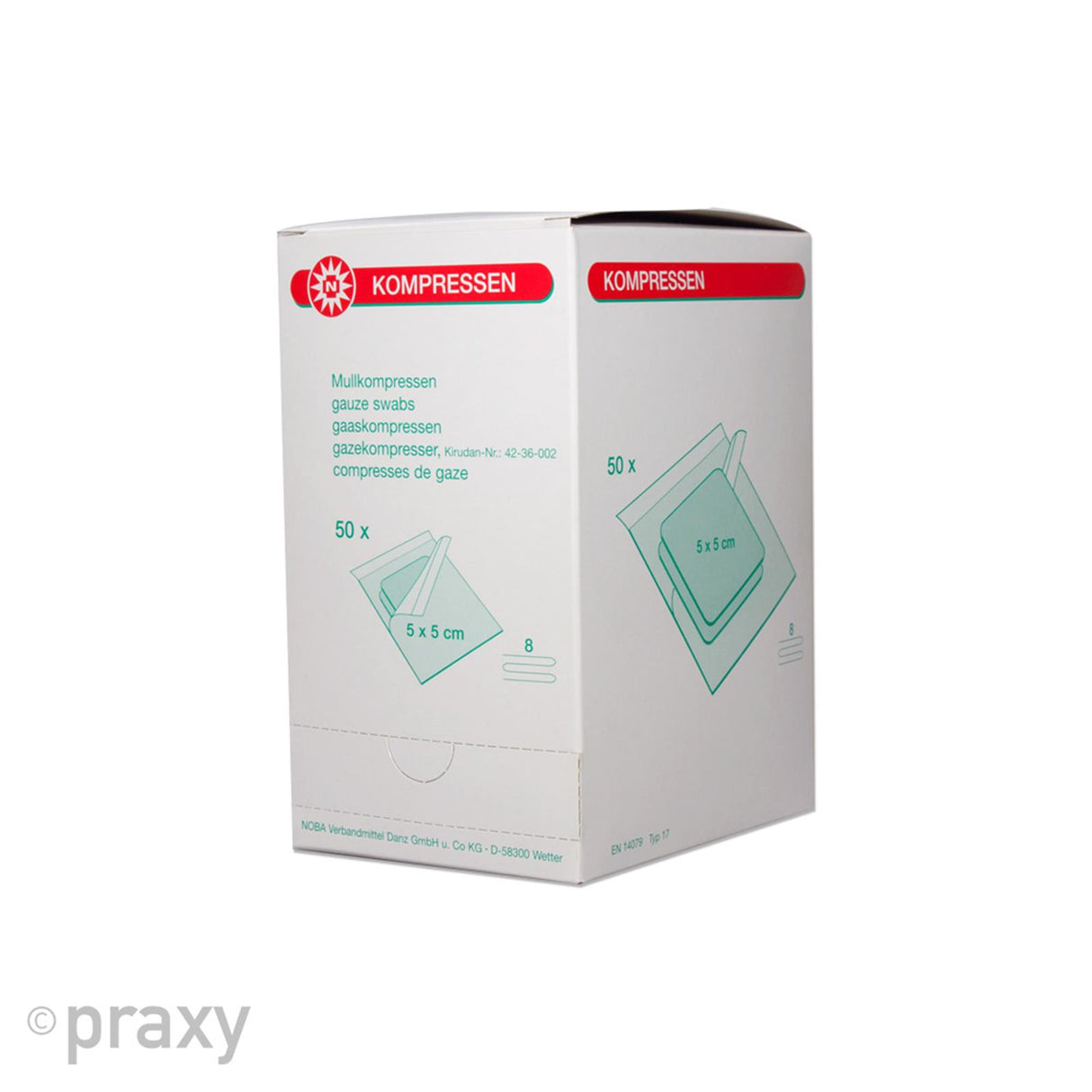 NOBA Mullkompressen steril 8- lagig 50 x 2 Stück