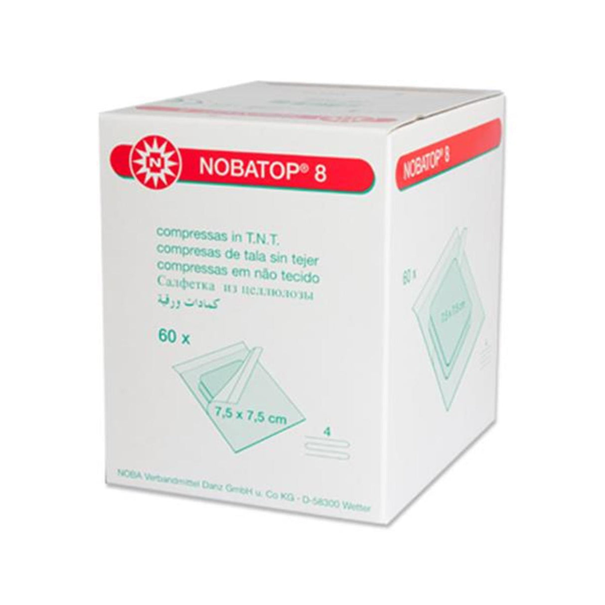 NOBA Nobatop 8 sterile Vliesstoffkompressen 4 - fach 50 x 2 Stück