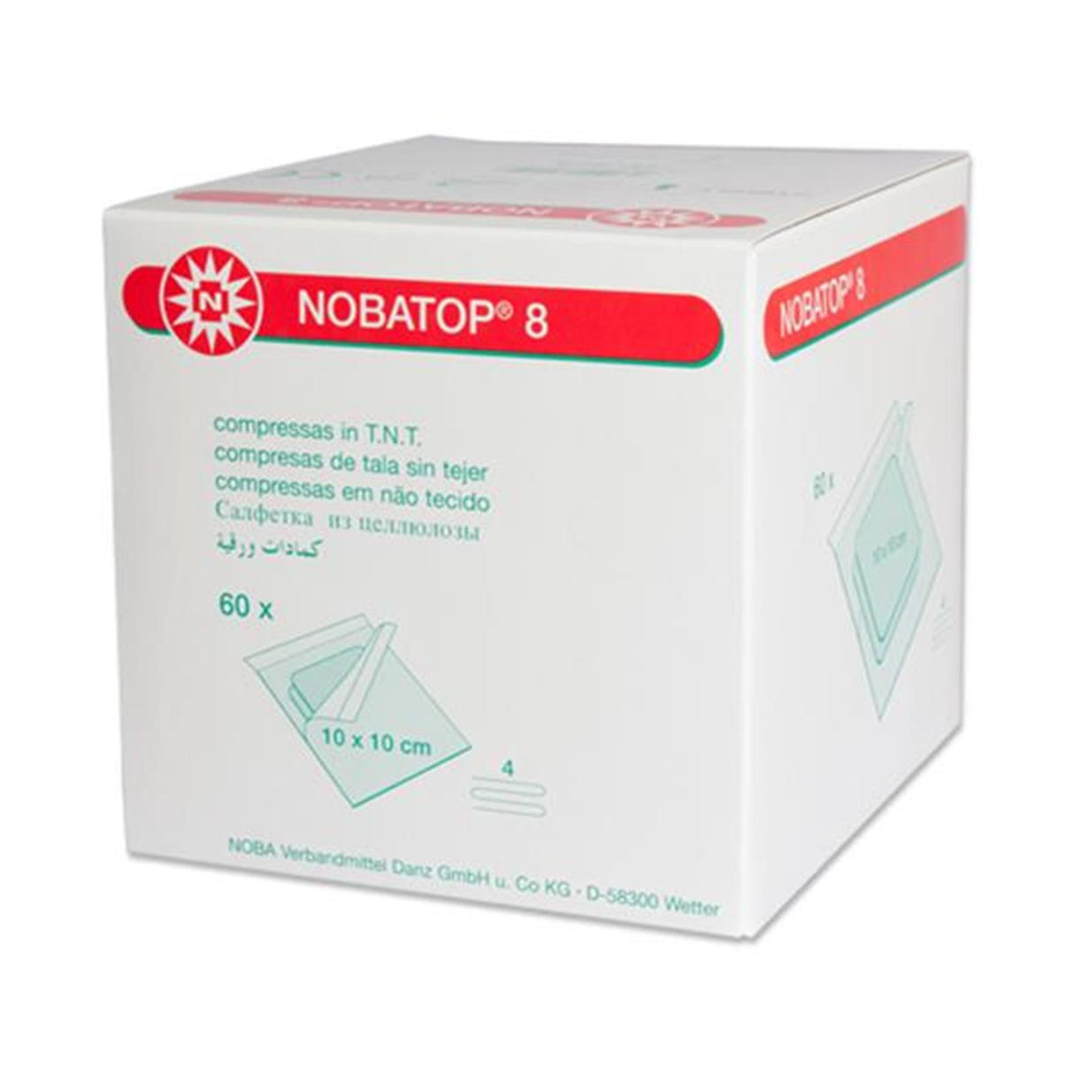 NOBA Nobatop 8 sterile Vliesstoffkompressen 4 - fach 50 x 2 Stück