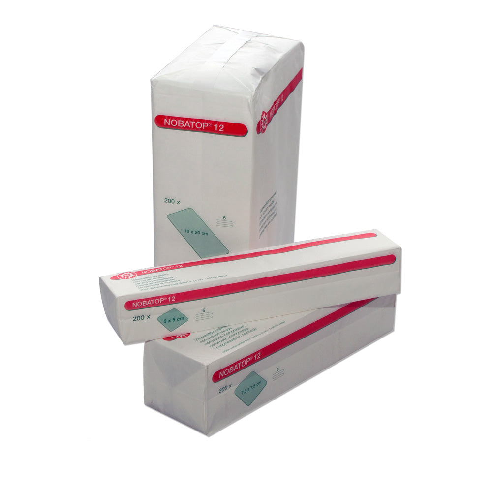 NOBA Nobatop 12 unsterile Vlieskompressen 6- lagig 200 Stück