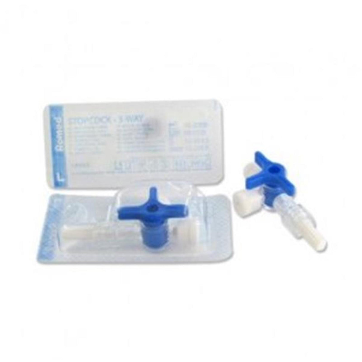 Romed 3-Wege Absperrhahn blau 50 Stück