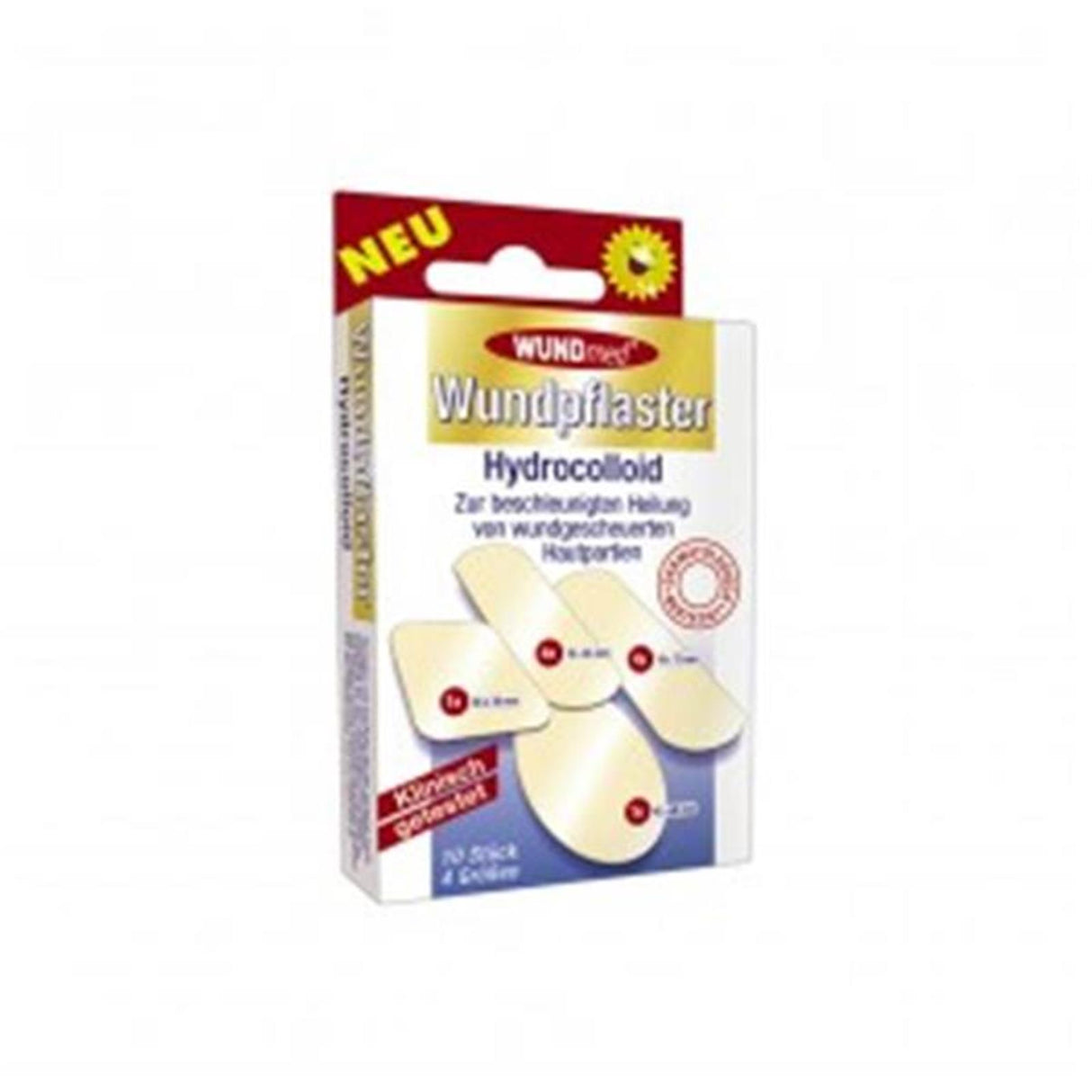 WUNDmed Wundpflaster Hydrocolloid 4 Größen 10 Stück