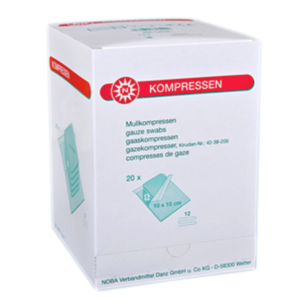 NOBA sterile Mullkompressen 12- lagig 20 x 5 Stück