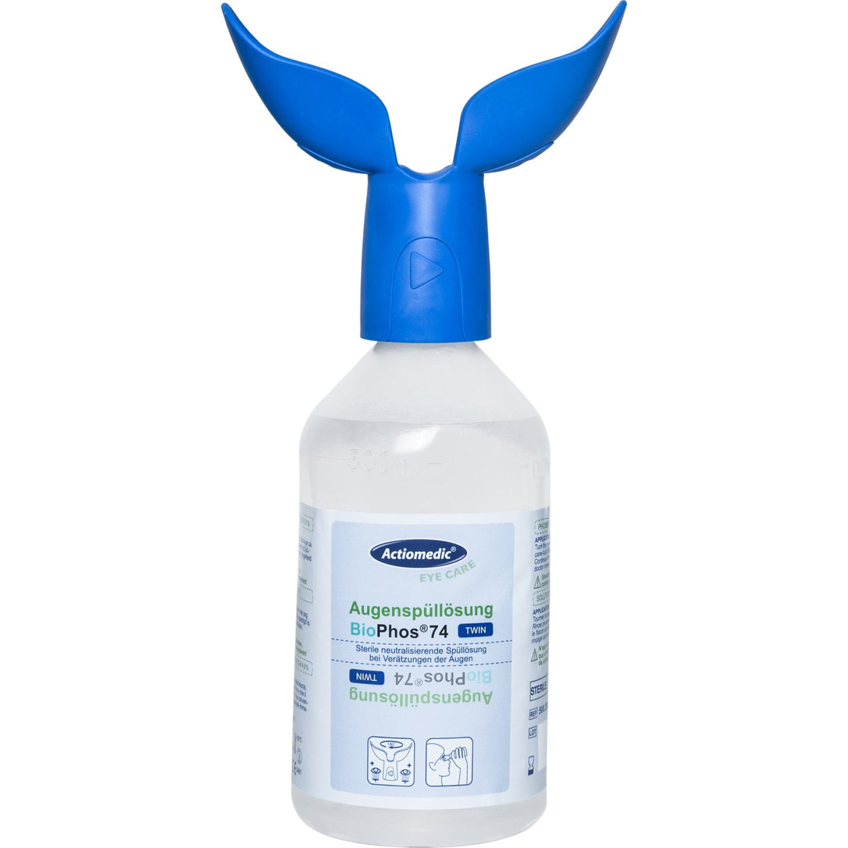 Actiomedic EYE CARE TWIN Augenspülflasche, für beide Augen gleichzeitig – ergonomische Doppel-Augenschale – Ansicht 2