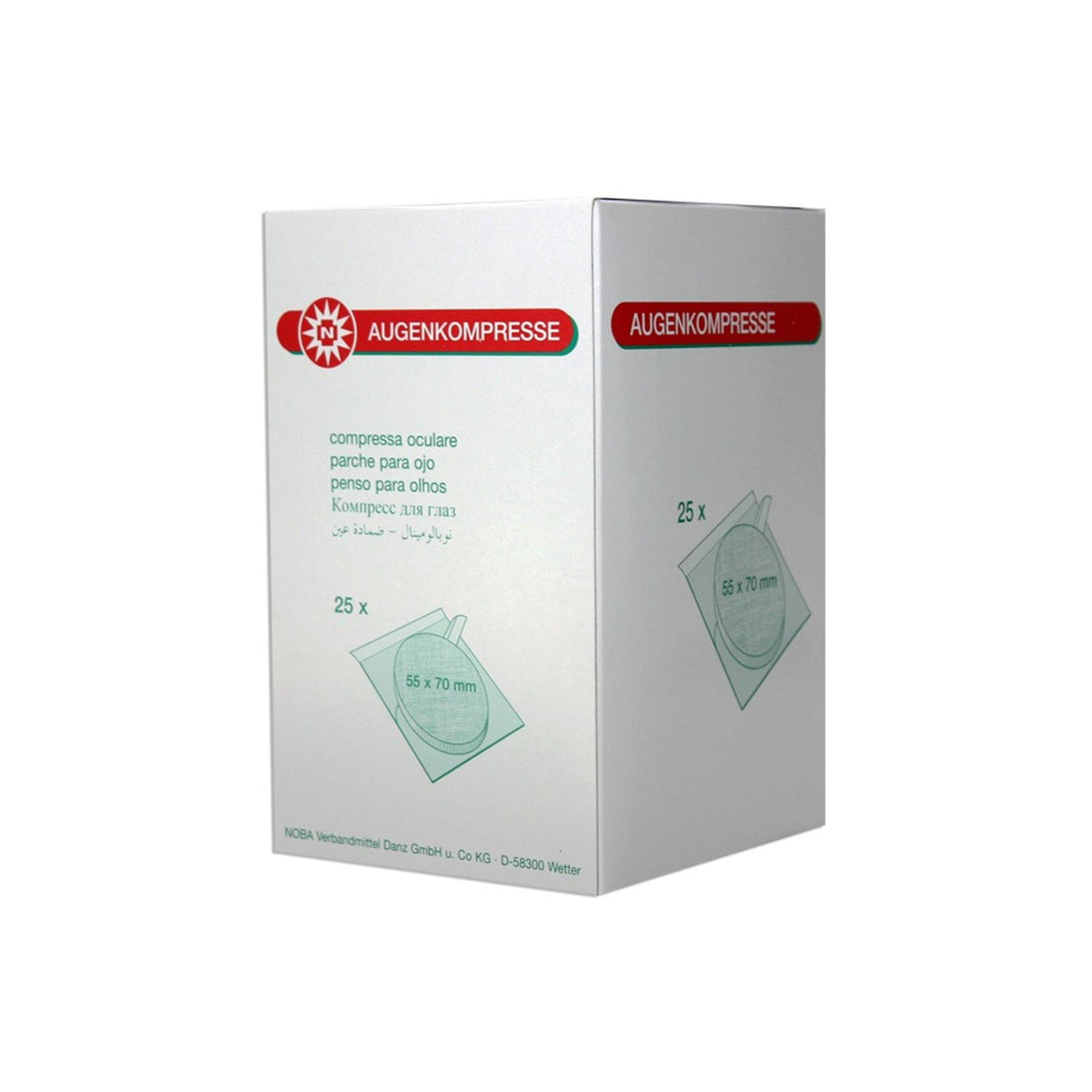 NOBA Augenkompresse steril 25 Stück 55 x 70 mm