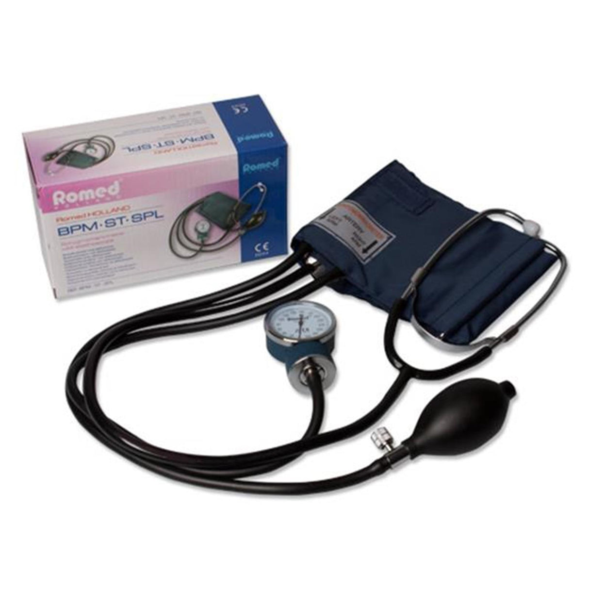 Romed Blutdruckmessgerät + Stethoskop Set mit Tasche