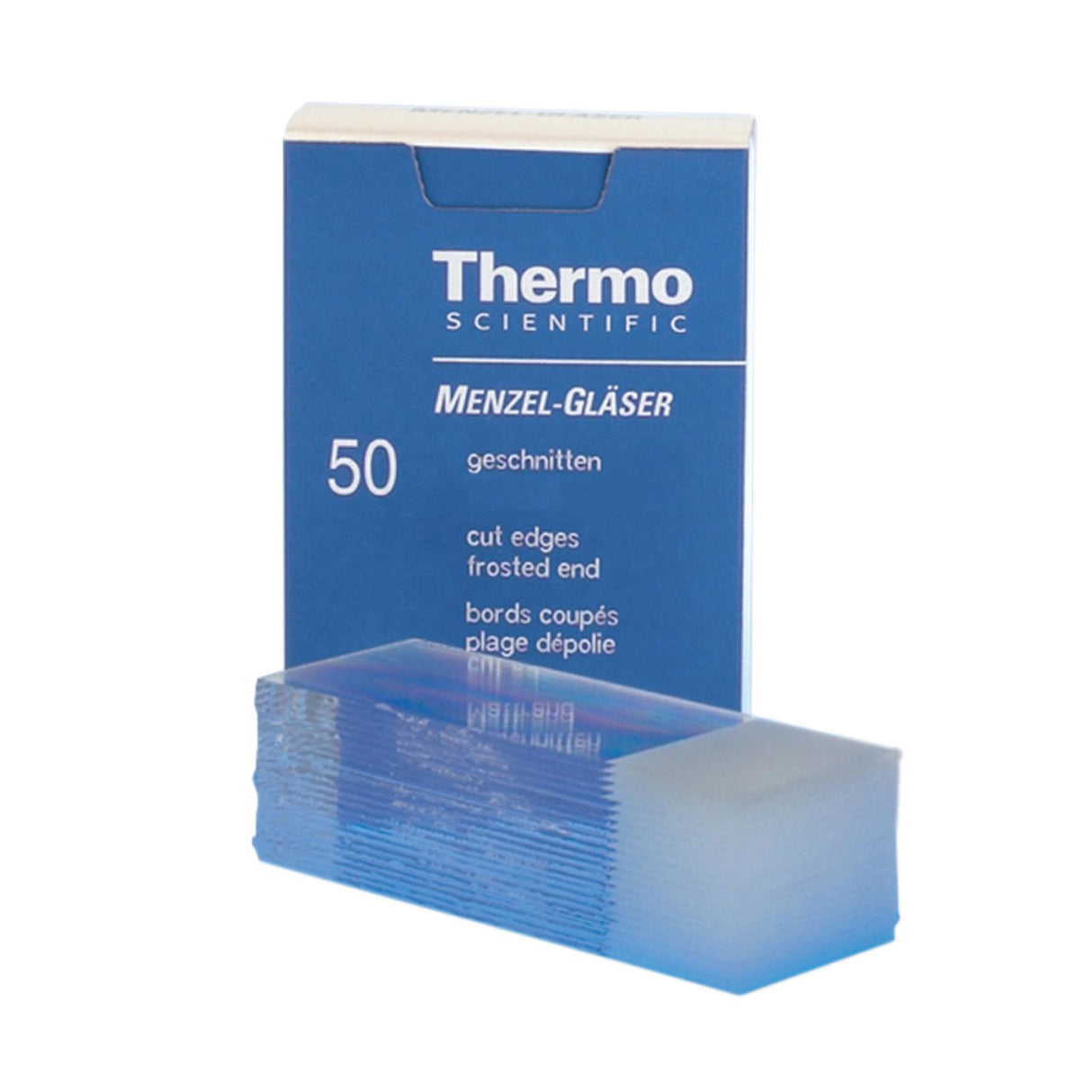 Menzel Objektträger 50 Stück geschnitten ohne Mattrand 76 x 26 x 1 mm