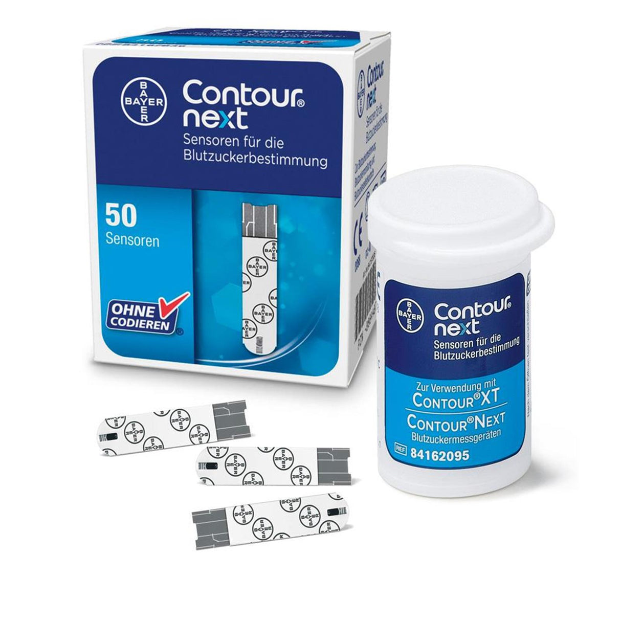 Bayer CONTOUR® NEXT Sensoren Blutzucker Teststreifen 50 Stück