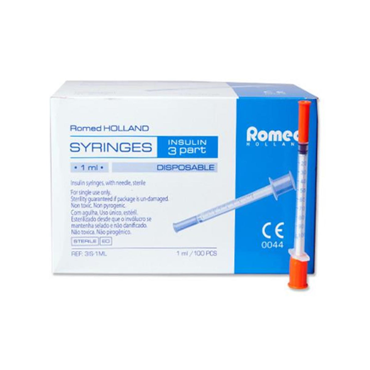 Romed Insulinspritzen mit Kanüle 0,5 ml U50 100 Stück