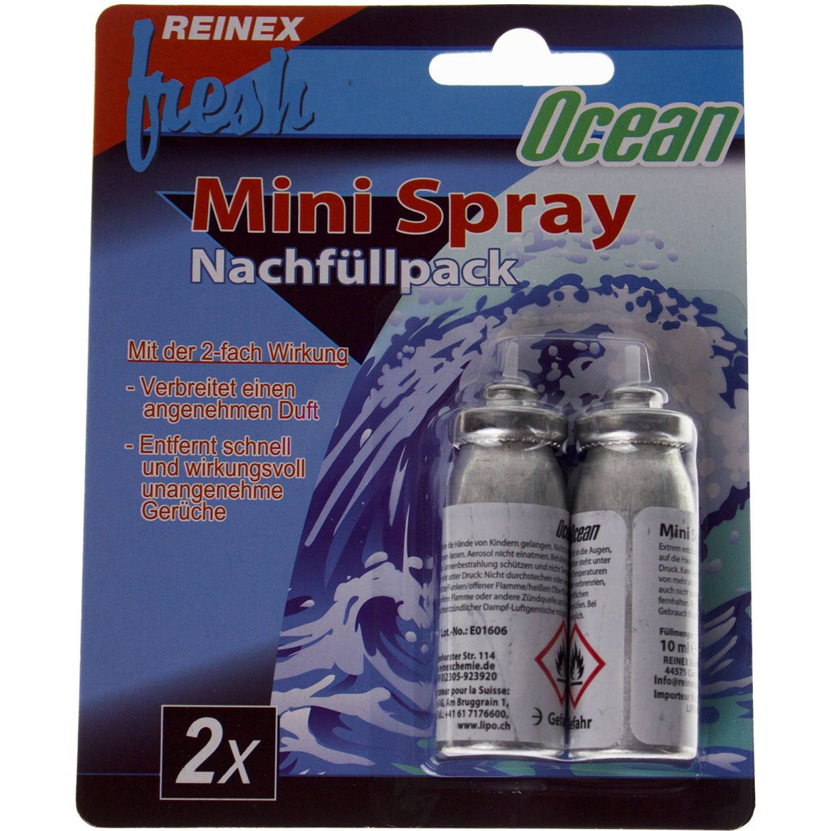 Reinex fresh Mini Spray Nachfüllpack – Duftspray-Nachfüller gegen unangenehme Gerüche