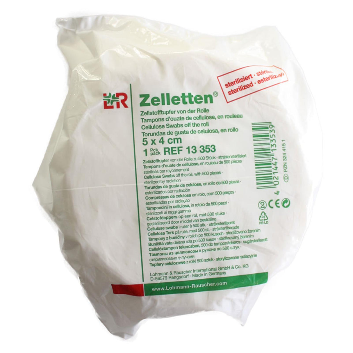 Lohmann & Rauscher Zelletten Rolle steril 5 x 4 cm 500 Stück