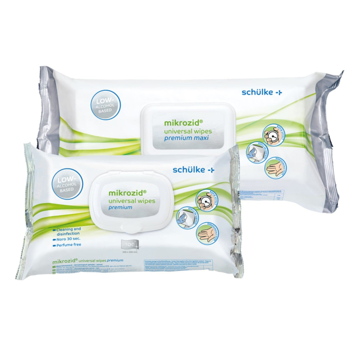 Schülke mikrozid universal wipes premium Desinfektionstücher – für Medizinprodukte und Geräte – Ansicht 2