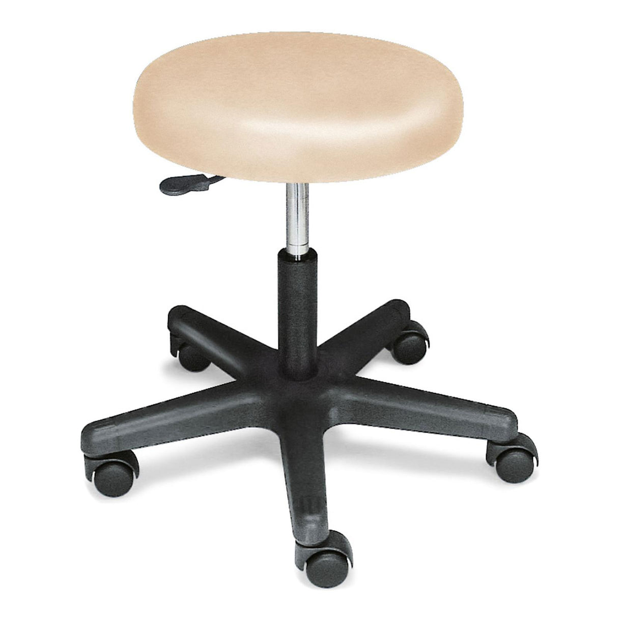 megro Rollhocker Praxishocker mit schwarzem Kunststofffußkreuz 70 mm