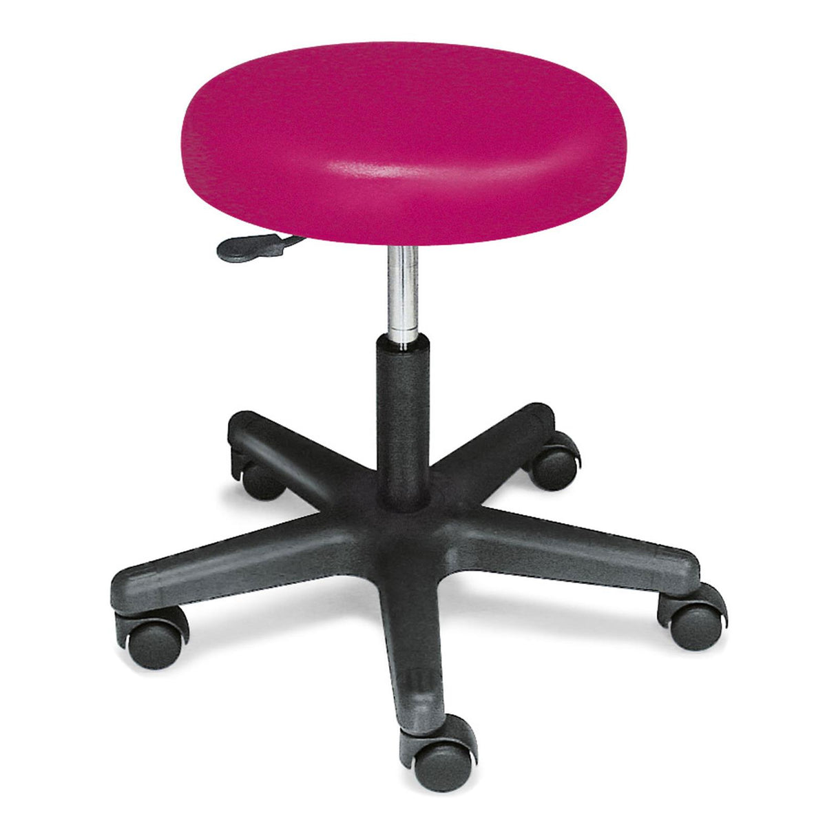 megro Rollhocker Praxishocker mit schwarzem Kunststofffußkreuz 70 mm