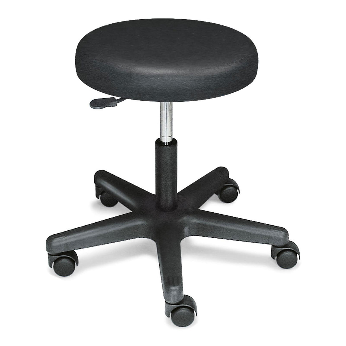megro Rollhocker Praxishocker mit schwarzem Kunststofffußkreuz 70 mm