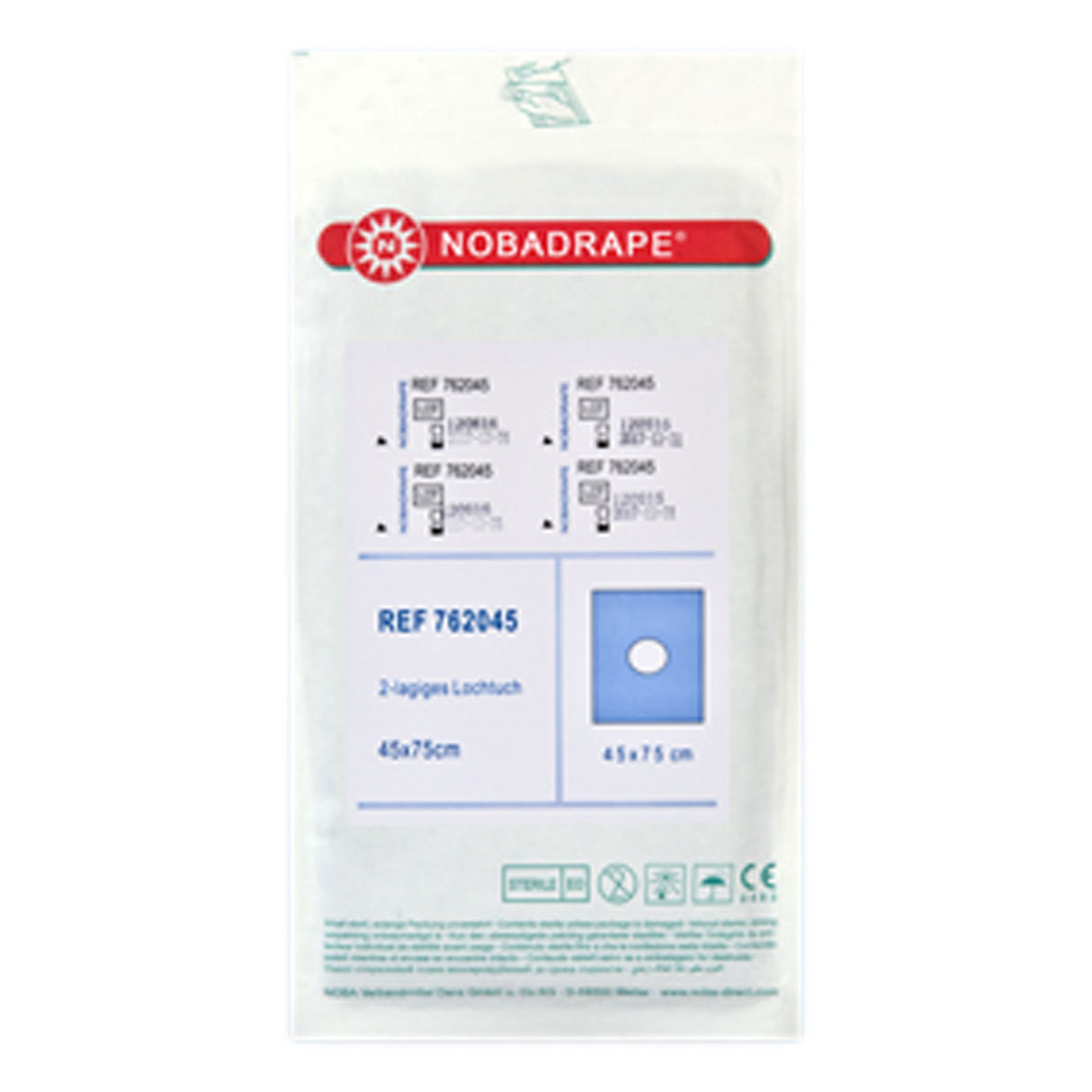 NOBA Nobadrape Lochtuch 2- lagig blau