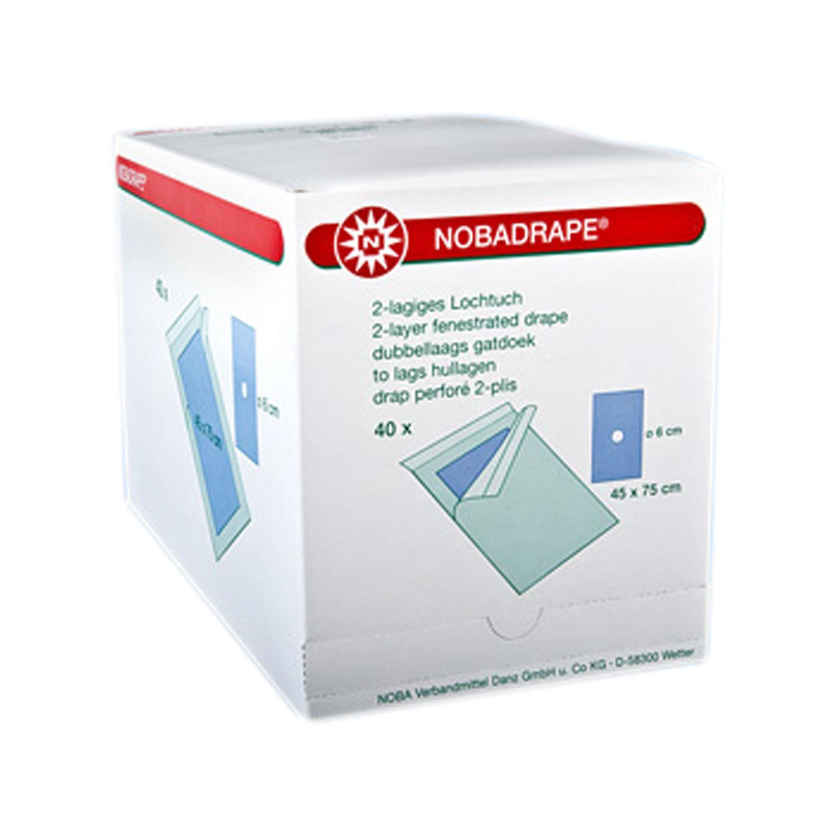 NOBA Nobadrape Lochtuch 2- lagig blau