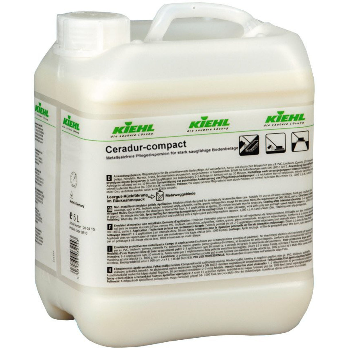 Kiehl Ceradur-compact Pflegedispersion – 1 Karton = 2 Kanister à 5 Liter