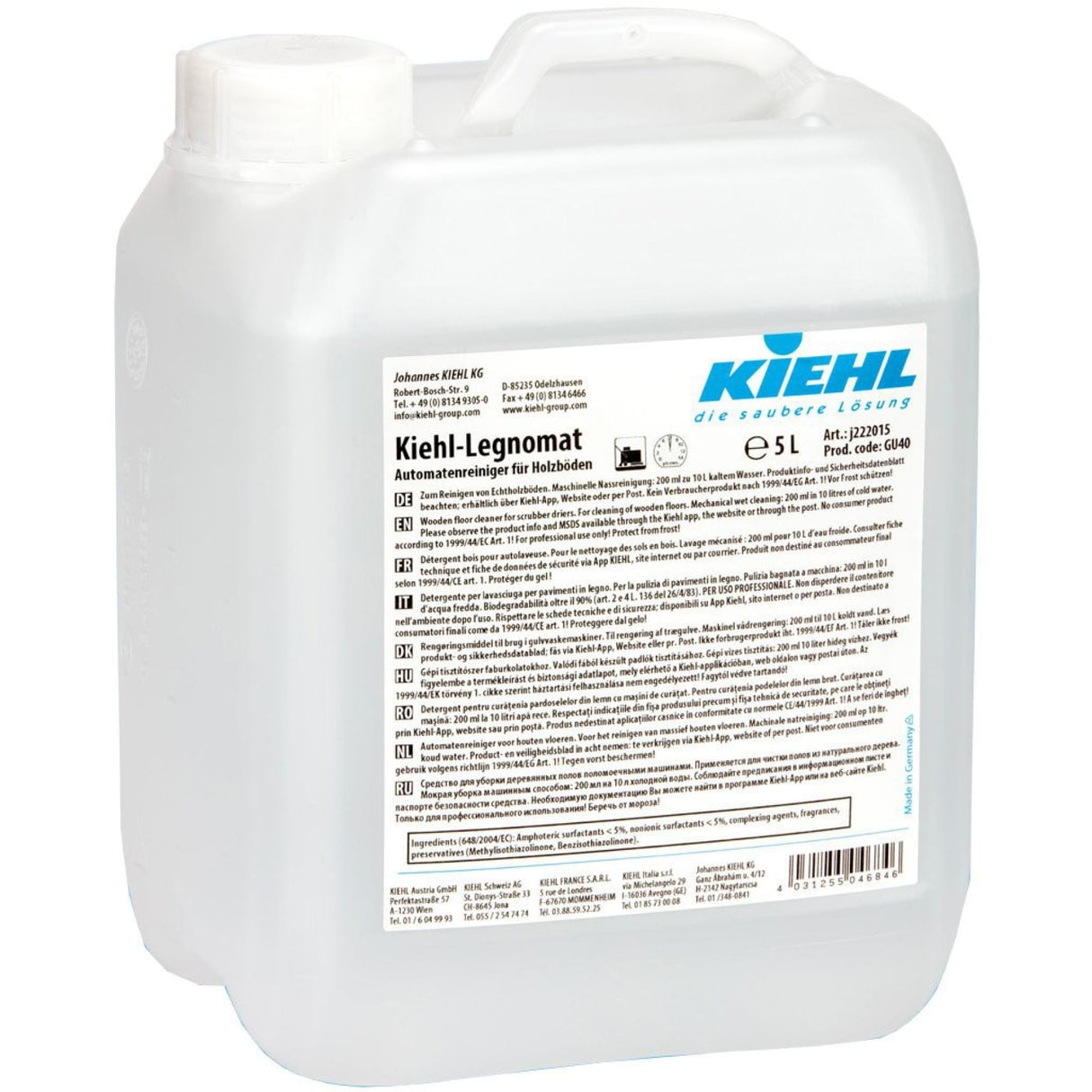 Kiehl Legnomat Automatenreiniger – 5 Liter Kanister