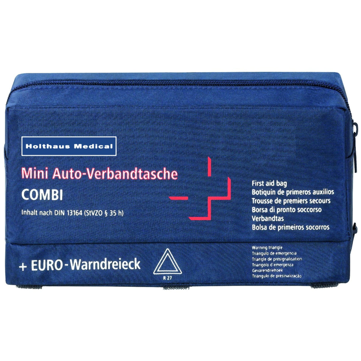 Holthaus Medical Mini Verbandtasche Auto COMBI, gefüllt nach DIN 13164, blau
