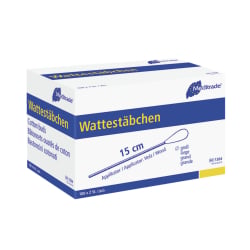 Meditrade Wattestäbchen, steril, Holz oder Kunststoff – einzeln zu 2 Stück verpackt