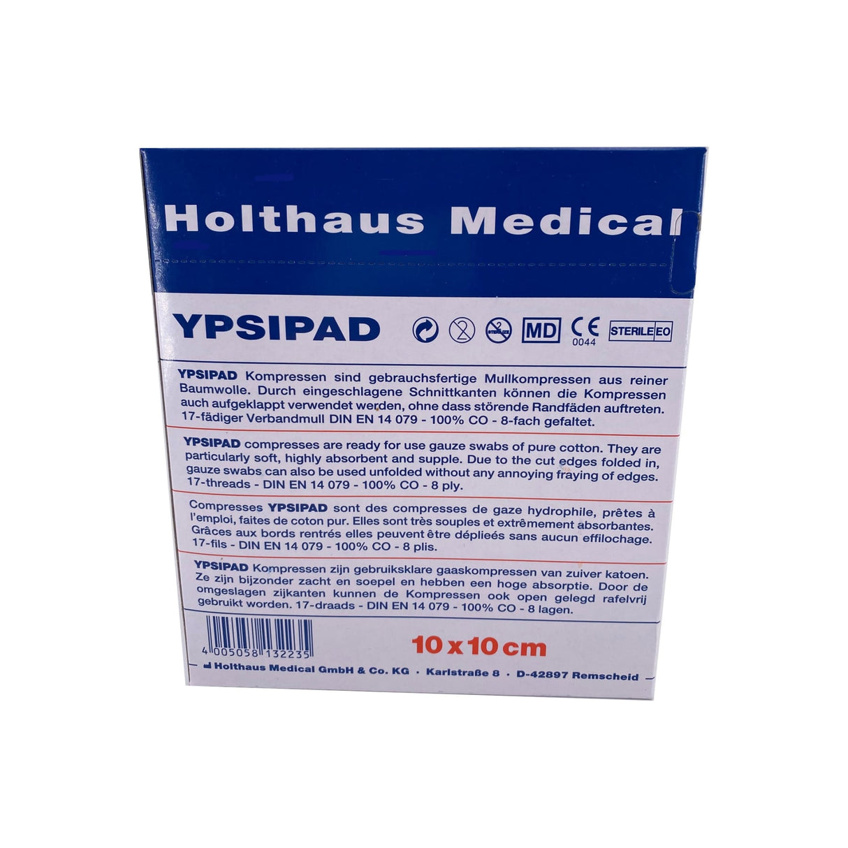 Holthaus Medical YPSIPAD Mullkompresse DIN EN 14079, steril – Karton – Ansicht 2