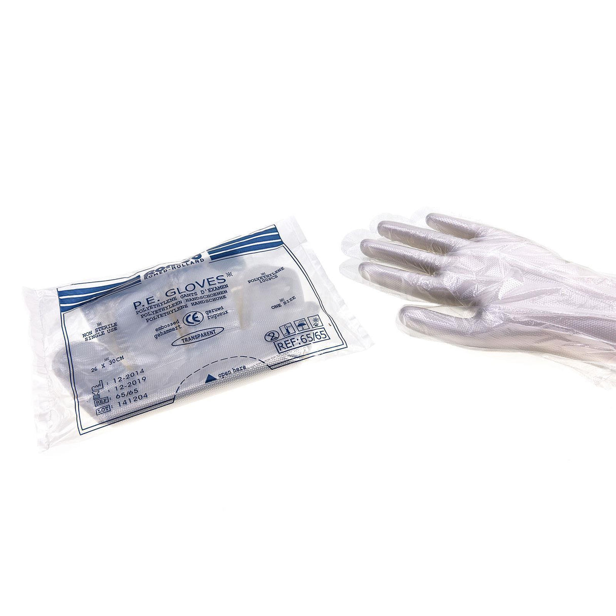 Romed PE Handschuhe unsteril gehämmert 100 Stück