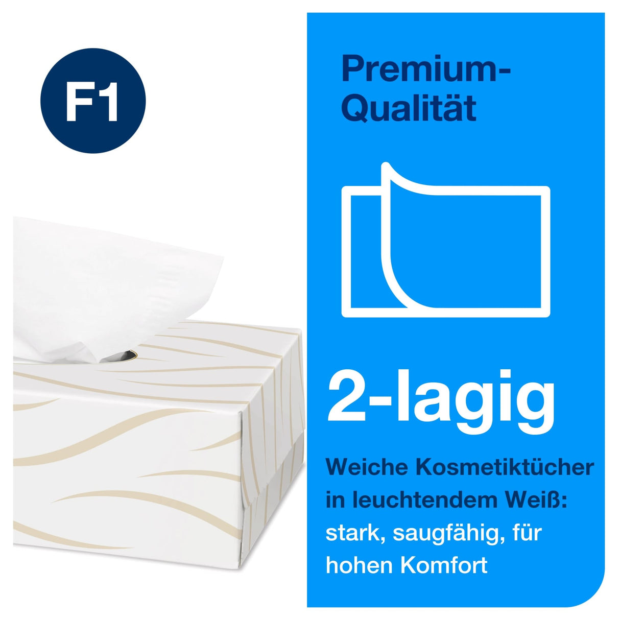 Tork Extra weiche Kosmetiktücher, 2-lagig, weiß, F1 – Ansicht 6