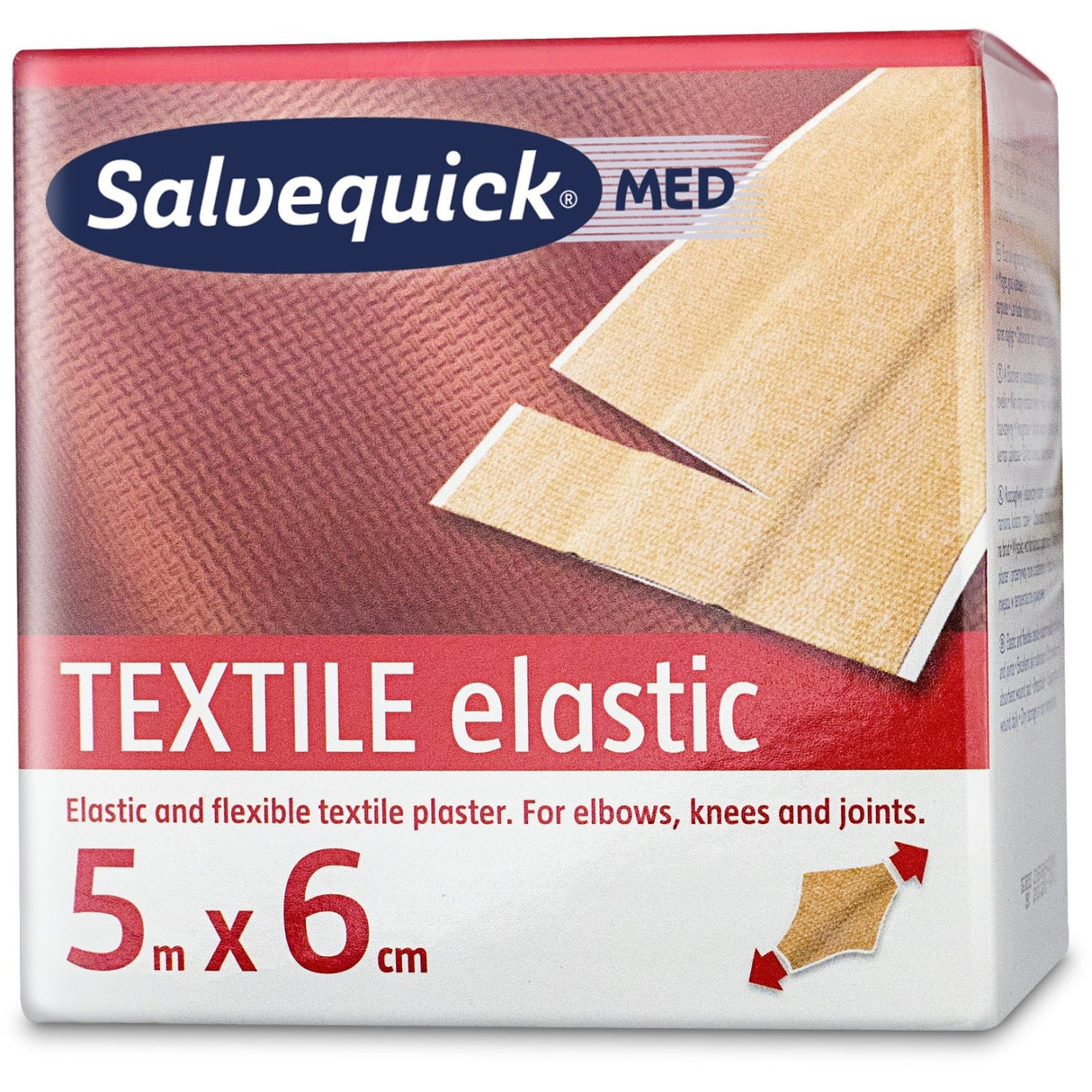 Cederroth Salvequick Textilpflaster als Rolle, 6 cm x 5 m