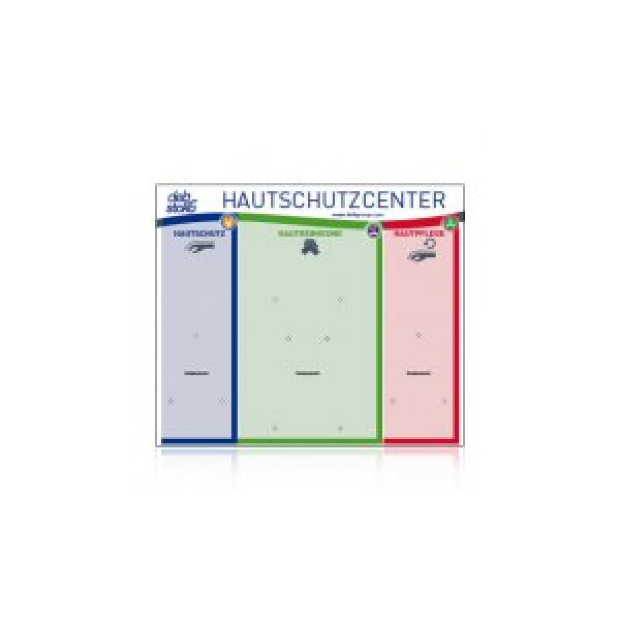 STOKO Hautschutzcenter Spendertafel für die Wandmontage