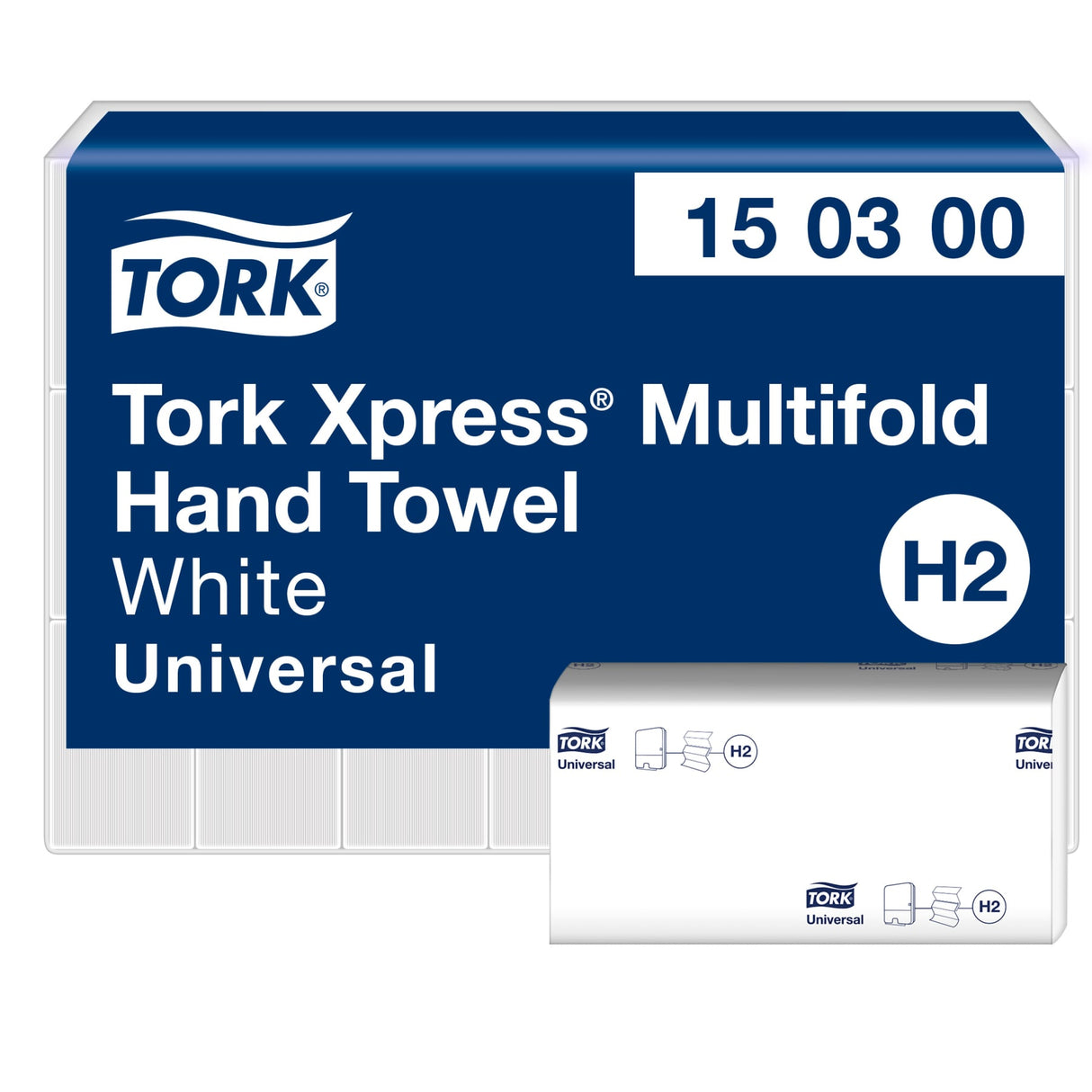 Tork Xpress Falthandtücher, 2-lagig, weiß, H2 – 20 x 34 cm