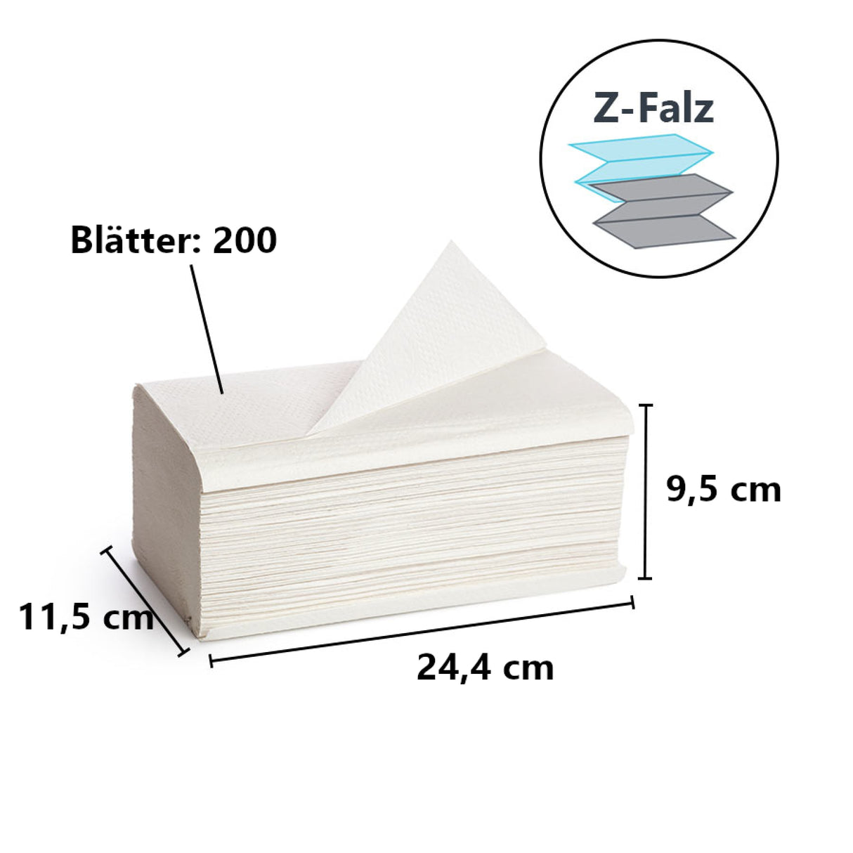 KATRIN V-Falz Falthandtücher Zick Zack 200 Blatt, Handy Pack