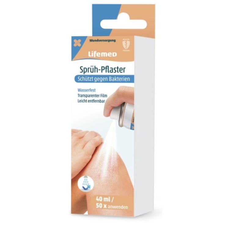 Lifemed Sprüh-Pflaster transparente Wundabdeckung – 40 ml - Sprühflasche