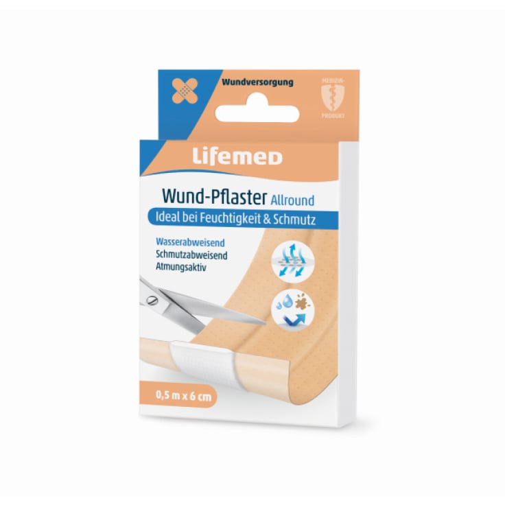 Lifemed Wundpflaster Allround schmutzabweisend - 0,5 x 6 cm