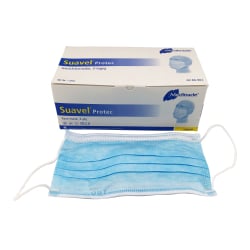 Meditrade Suavel® Protec Mundschutz, blau – OP-Maske Typ II R, 3-lagig