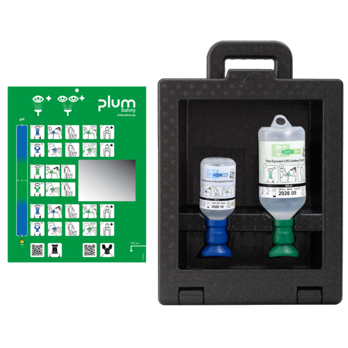 Plum Augendusche Notfallstation iBox2 – abnehmbar, mit NaCl- und pH-neutraler Spülung – Ansicht 2