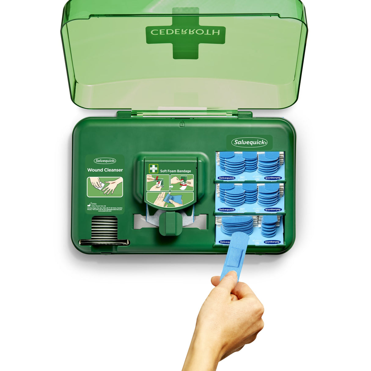 Cederroth Wound Care Dispenser Pflasterspender, gefüllt – Blau – Ansicht 6