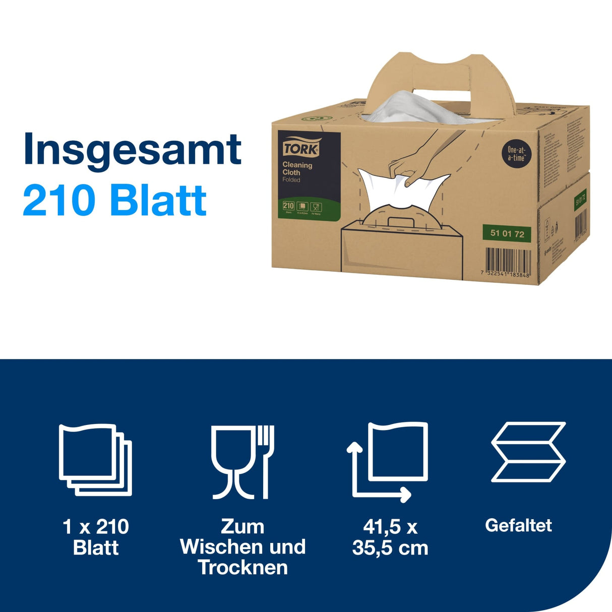 Tork Reinigungstücher W7, 1-lagig, weiß, weich und flexibel – Ansicht 7